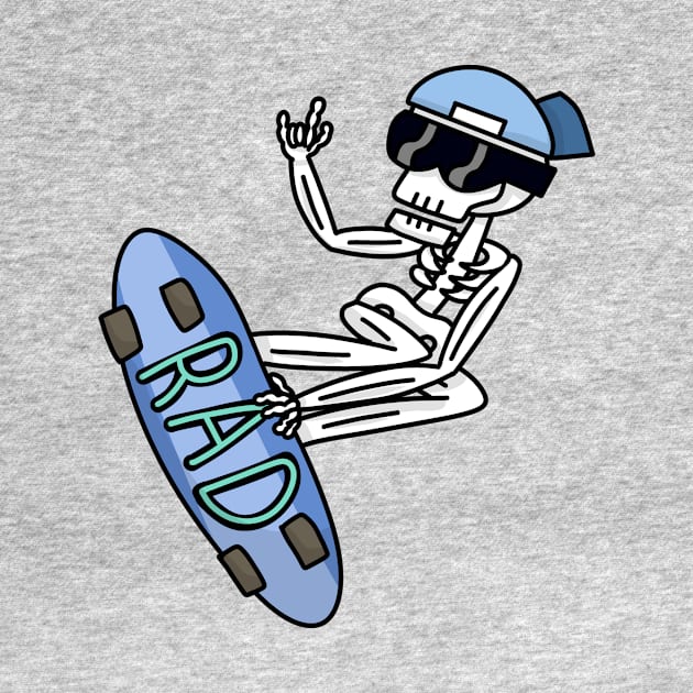 Skateboard Skeleton by Jamtastic